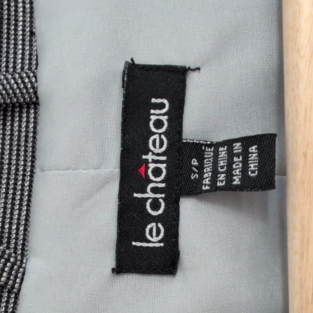 Vintage Y2K Le Chateau Charcoal Belted Midi Dress Size Small - Picture 6 of 9